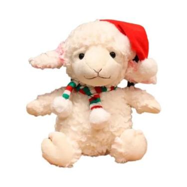 Imagem de Brinquedos De Pelúcia De Ovelha De Natal Fofos E Macios 15 22 28cm, Bo