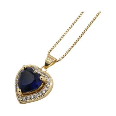 Imagem de Colar Ajustável Com Pingente Em Forma De Coração De Zircônia Com Reves