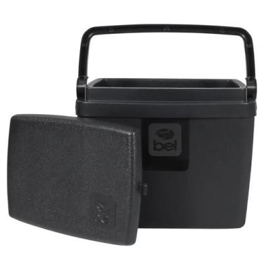 Imagem de Caixa Térmica 6L Bel Preta Compacta Portátil Ideal para Bebidas e Lanc