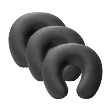 Imagem de Almofada Pescoço Viagem Apoio Cervical Fibram Cor:CinzaQuantidade:3, C