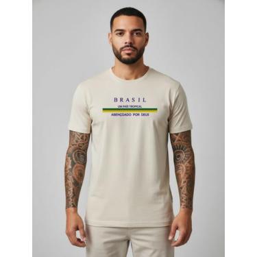 Imagem de Camisa Masculina Brasil Copa 2026 Algodão Promoção Últimas Unidades So
