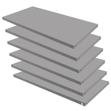 Imagem de 6 Bandejas Para Estante Armário Multiuso Aço Prateleira Resistente 60x