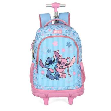 Imagem de Mochila Escolar de Rodinhas Stitch Disney Meninas Juvenil - Luxcel, Ro