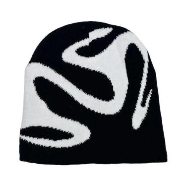 Imagem de Gorro De Lã Tricotado Com Letras Estilo Hip Hop, Moda De Rua Para Outo