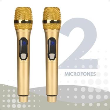 Imagem de Microfone Sem Fio Duplo UHF M87 Profissional Certificado Anatel para S