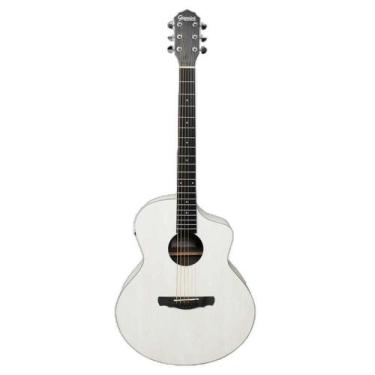 Imagem de Violao giannini gjm ceq swh aco jumbo maple el/ac cutaway satin white 