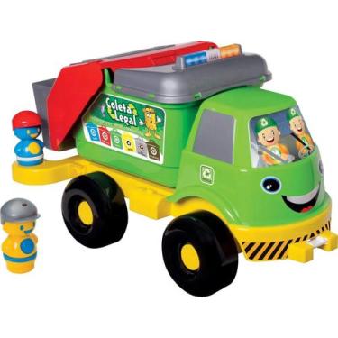 Imagem de Caminhão Coleta Seletiva Com Som Grande 2 Bonecos E Haste - Mercotoys