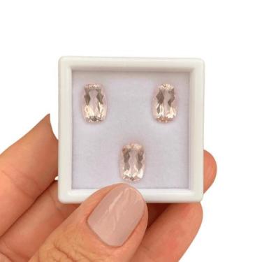 Imagem de Morganita Cushion SET 7,38ct - SP GEMAS