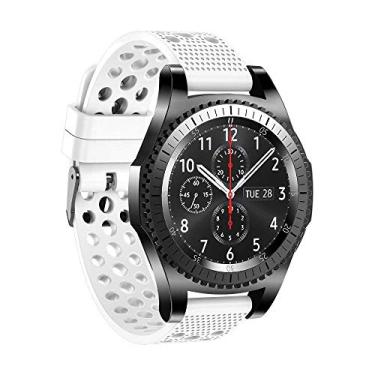 Imagem de Pulseira 22mm Sport V2 compatível com Samsung Galaxy Watch 3 45mm - Galaxy Watch 46mm Sm-R800 - Gear S3 Frontier - Amazfit GTR 47mm - Marca LTIMPORTS (Branco)