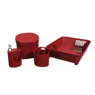 Imagem de Kit Organizando Sua Pia, Vermelho Bold, Coza