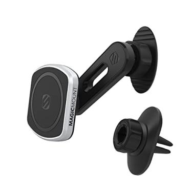 Imagem de SCOSCHE Compatível com MagSafe e Smartphones MagicMount Pro 2 Dash/Vent 4 em 1 Kit de suporte magnético para celular para carro MP2ODVM-XTSP