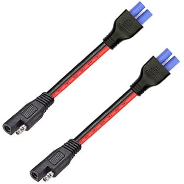 Imagem de ZHOFONET Adaptador Conector Fêmea SAE para EC5 de 10 AWG, 15 cm, Adequado para Bateria Solar de Carro