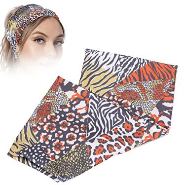 Imagem de Faixas De Cabeça Femininas, Faixas De Moletom Estampadas Esportes Ioga Corrida Treino Faixa De Cabeça Condicionador De Cabelo Faixas De Cabelo Elástico Presente (25 * 13 * 2 Cm-02)