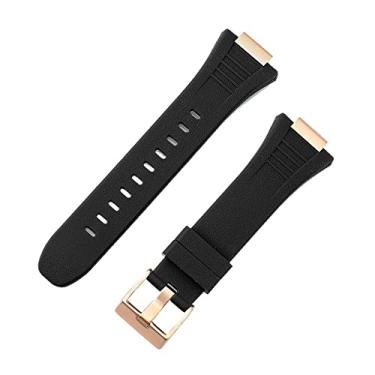 Imagem de KANUZ Pulseira de relógio de borracha para Apple Watch Band 44 45mm, para iwatc 8/7/6/5/4/SE Series Upgrade Mod Kit (Cor: Marrom claro, Tamanho: 45MM)