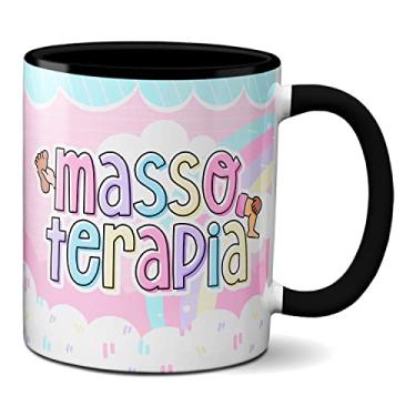Imagem de Caneca Massoterapia Profissional Massoterapeuta Presente (Preta)