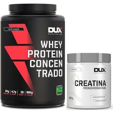 Imagem de Combo Whey Protein Concentrado Pote (900G) - Sem Sabor (neutro), Dux Nutrition + Creatina 300g