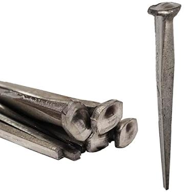 Imagem de 7,6 cm - Pregos de cabeça rosa - Cor metálica - Pregos rústicos antigos de restauração para pendurar, móveis, cabines, venezianas, pisos - Pregos decorativos de clavos - Prego quadrado distinto de 7,6