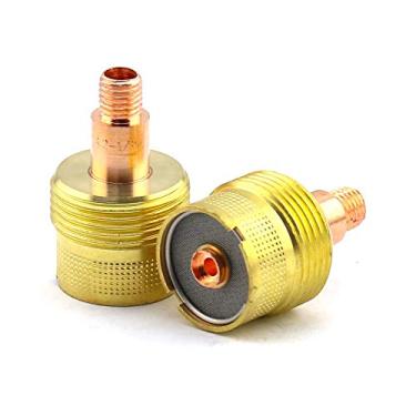 Imagem de WeldingCity Corpo de pinça de lente grande a gás 995795S (1/8") para tocha de soldagem TIG série 9, 20 e 25 em Lincoln Miller ESAB Weldcraft CK Everlast