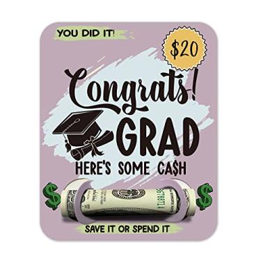 Imagem de LWBEO Porta-dinheiro de formatura - Presentes de formatura, conjunto de porta-cartões de dinheiro, carteira de vale-presente, presente de graduação do ensino médio, clipe de dinheiro - Parabéns! Grad