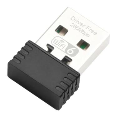 Imagem de Adaptador USB WiFi para mesa PC laptop Windows 7 10 11, WiFi 6 300Mbps 2,4GHz receptor de rede sem fio, 802.11ax Mini USB Wi-Fi LAN, sem driver, placa de rede externa