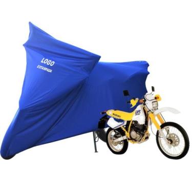 Imagem de Capa De Tecido Helanca Lycra Moto Suzuki DR 350 Sob Medida - Mz, Azul