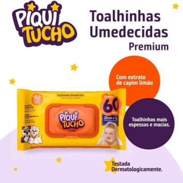 Imagem de toalhinhas  umedecidas  Piquitucho Toalhas Umedecidas C/60 tamanho 20c