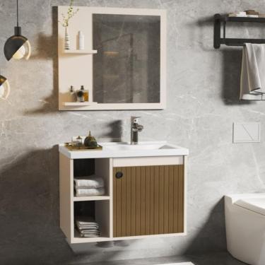 Imagem de Jogo Gabinete com Cuba e Espelheira Haiti Pérola/Ripado