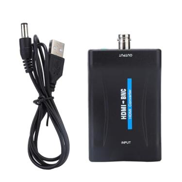 Imagem de Adaptador de Conversor HDMI para BNC, Conversor de áudio de Vídeo, Vídeo Digital na Caixa de Compósitos Femininos de Conector Coaxial BNC para Vídeo HDMI para Exibir Em