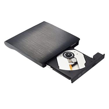 Imagem de Leitor de DVD Player de DVD portátil USB 3.0 Unidade óptica externa Slim CD-RW Gravador compatível Entretenimento Música Vídeo Filme Áudio TV Mini Dv Player (0: 0 Cor: Branco)