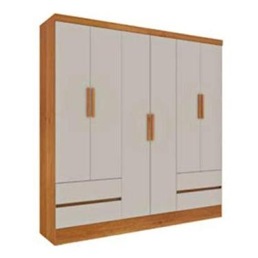 Imagem de Guarda Roupa Casal Oregon 6 Pt Cinamomo Off Mdp Móveis Tcil, Cinamomo/