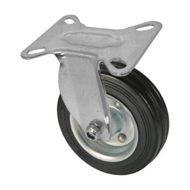 Imagem de Roda rodízio borracha maciça 4 polegadas 100mm fixo 60kg - AJAX