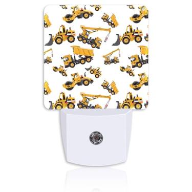Imagem de Neidius Luz Noturna De Caminhão Construção Desenho Animado, Máquina Escavadeira, Construção, Plug-In, Sensor Automático Anoitecer Ao Amanhecer, Lâmpada Led Baixo Consumo Energia Para Decoração Quart