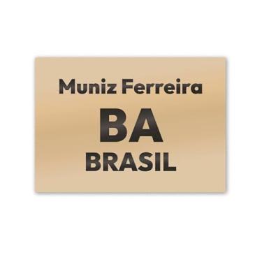 Imagem de Imã de Geladeira Muniz Ferreira Bahia MDF 8cm x 5cm