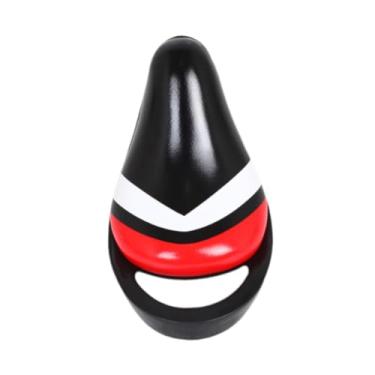 Imagem de Dynwave Selim de bicicleta infantil com alça, assento confortável antiderrapante para equilíbrio infantil, assento de bicicleta infantil para acessório de, Preto Vermelho