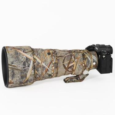 Imagem de CHASING BIRDS Capa protetora de lente impermeável camuflada para Sony FE 300 mm F2.8 GM OSS capa protetora de lente à prova de chuva (camuflagem palheta, com TC 2.0X (SEL20TC))