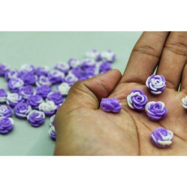 Imagem de Flor de Resina com Furo Passante - 15mm - 5 unidades - Japamalas, Aces