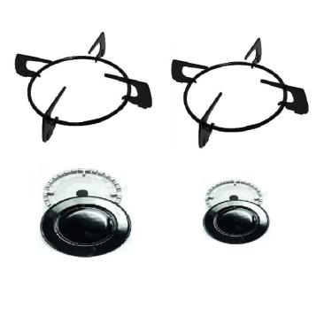 Imagem de Kit Grelha + Queimador Para Fogão Cooktop Fischer - 2 Bocas