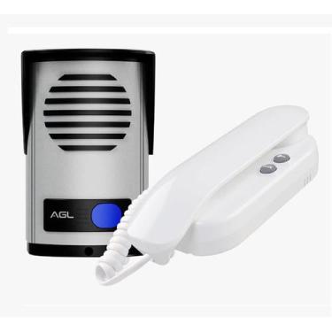 Imagem de Porteiro Eletrônico P-10 S C/ Monofone Agl Cor Cinza - AGL FECHADURAS