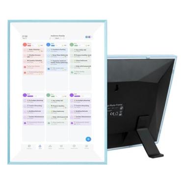 Imagem de Asixxsix Calendário Digital Inteligente, Planejador Familiar Interativo WiFi Com Tela de Toque HD de 10,1 Polegadas Com Gráfico de Tarefas e Porta-retratos, para Doméstica