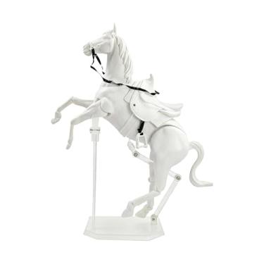 Imagem de Almencla Modelo de figura de cavalo, modelo de animal de fazenda, simulação, decoração para casa, estatueta de cavalo, figura de pônei pequeno para cenário