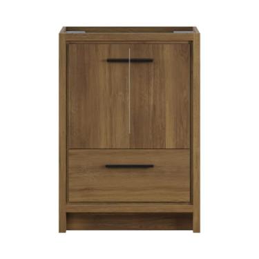 Imagem de Swiss Madison Virage — Vaidade de banheiro independente de 61 cm em carvalho marrom sem pia