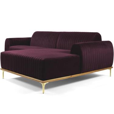 Imagem de Sofá 3 Lugares Com Chaise Molino 245 Cm Roxo Grape C-292