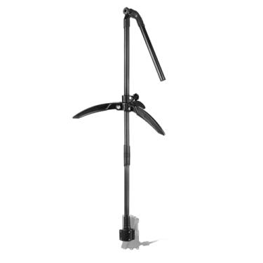 Imagem de WINDFRD Poste transdutor com suporte de gelo, suporte de transdutor de sonar ao vivo, compatível com Garmin LVS34, Lowrance, compatível com suportes RAM tamanho C/braço de soquete duplo de 4,8 cm