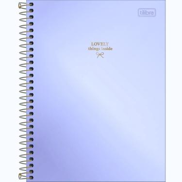 Imagem de Caderno Espiral Capa Dura Colegial 1 Matéria West Village Metalizado 80 Folhas Tilibra Azul