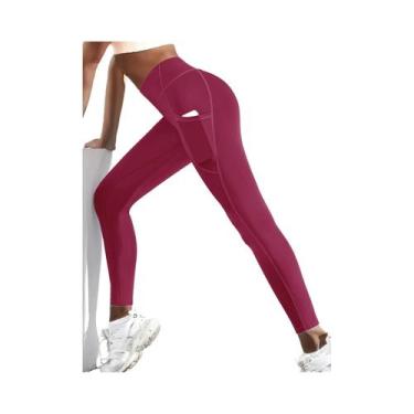Imagem de Leggings De Yoga Femininas De Cintura Alta Com Controle De Barriga E B