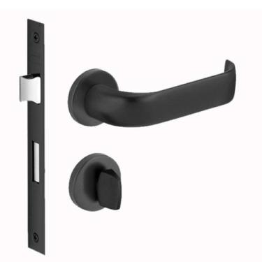 Imagem de Fechadura Imab Duna Preto Fosco Máquina 40mm Externa, Banheiro