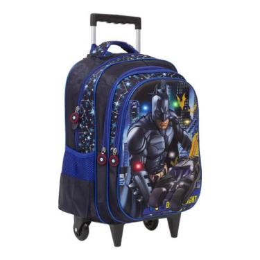 Imagem de Mochila Escolar De Rodinhas Batman C/ Led Envio Imediato - TOYS 2U