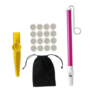Imagem de TTETTZ Kazoo com Membranas, Parceiro de Guitarra, Flauta de Boca Portátil, Instrumento Musical para Adultos E Crianças Amantes Da Música em Apresentações de, Amarelo