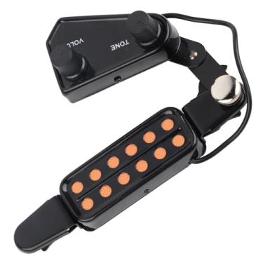 Imagem de Luqeeg Captador de Guitarra Magnético de 12 Orifícios de Som Com Kit de Afinador de Tom de Volume, Fácil Instalação para Amplificar o Som da Guitarra, Adequado para a Maioria das Guitarras