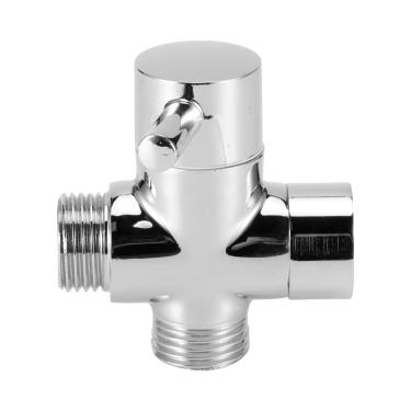 Imagem de GLOGLOW Válvula Desviadora de Torneira de 3 Vias, Cromo Polido, Operação Flexível para Chuveiro Portátil e Pulverizadores Fixos, Ideal para Banheiro de Reposição (Distribuidor de água G1/2 A (todas